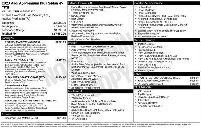 2023 Audi A6 Premium Plus 45 TFSI quattro S tronic for sale in Annapolis, MD