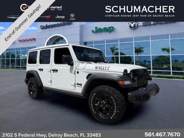 2022 Jeep Wrangler Unlimited Willys 4x4 for sale in Delray Beach, FL