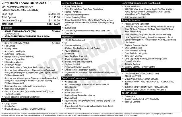 2021 Buick Encore GX FWD Select