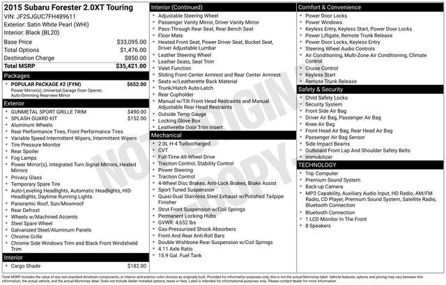 2015 Subaru Forester 2.0XT Touring