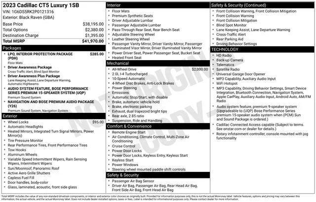 2023 Cadillac CT5 Premium Luxury for sale in Raynham, MA
