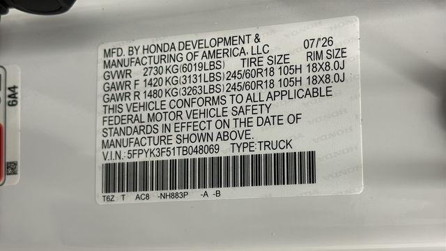 2026 Honda Ridgeline RTL