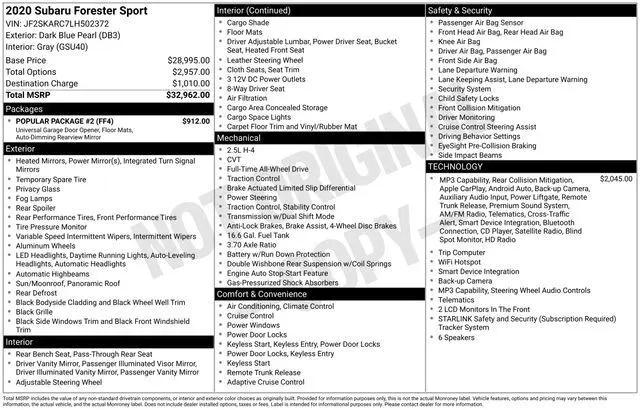 2020 Subaru Forester Sport for sale in Fort Wayne, IN