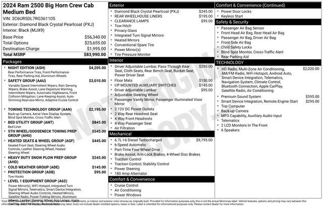 2024 Ram 2500 Big Horn Crew Cab 4x4 6'4" Box for sale near Norwalk, OH