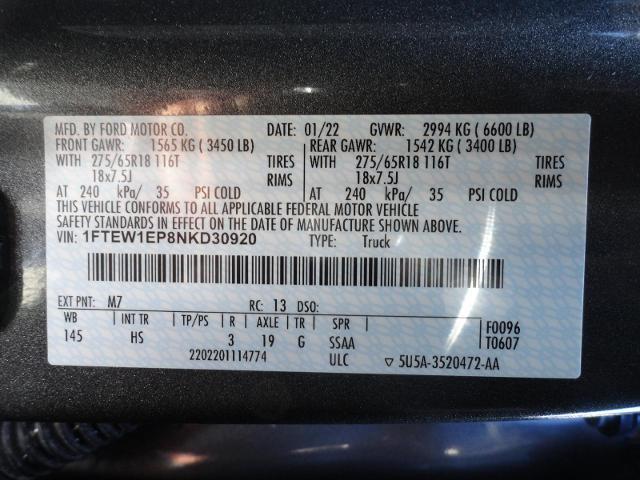2022 Ford F-150 LARIAT