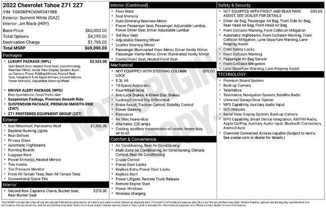 2022 Chevrolet Tahoe 4WD Z71 for sale in El Dorado Springs, MO