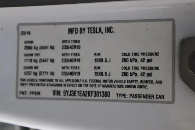 2019 Tesla Model 3 Long Range
