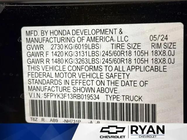 2024 Honda Ridgeline Sport