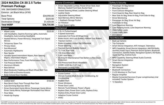 2024 Mazda CX-30 2.5 Turbo Premium Package