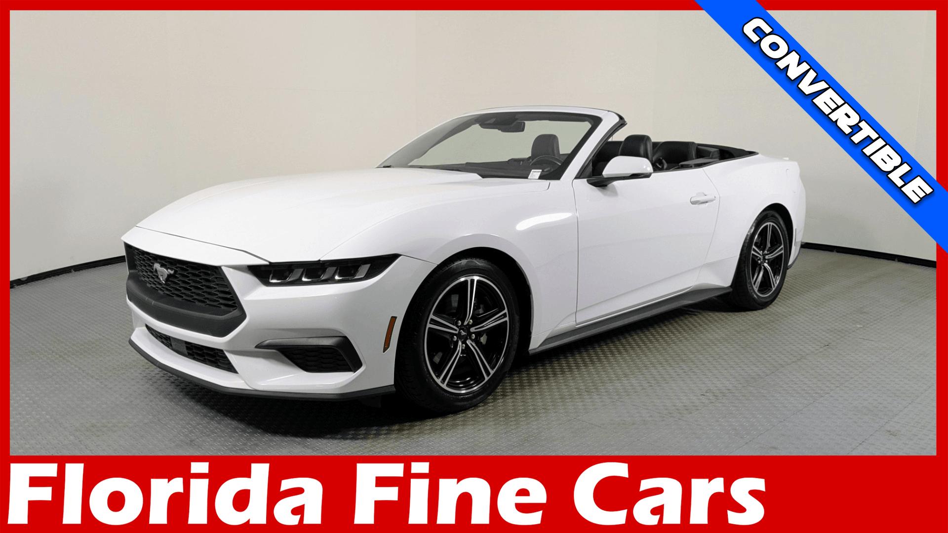 Oxford White 2024 Ford Mustang Convertible Rear-Wheel Drive Automatic