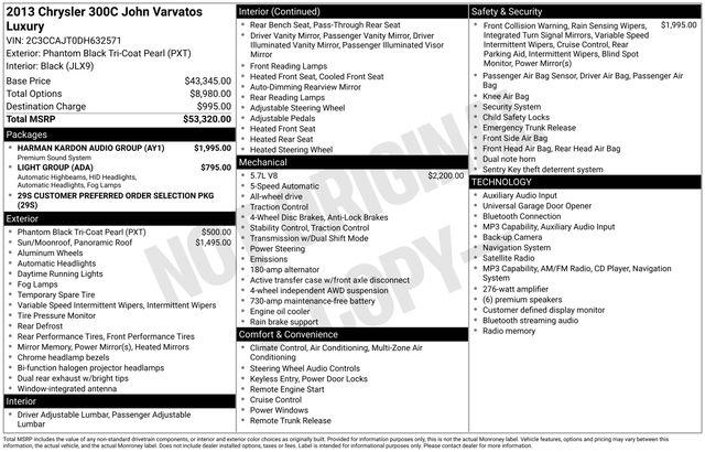 2013 Chrysler 300 John Varvatos Luxury Edition AWD