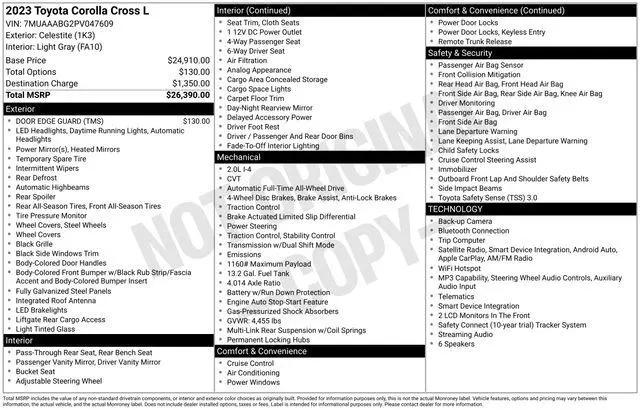 2023 Toyota Corolla Cross L for sale in Columbus, IN