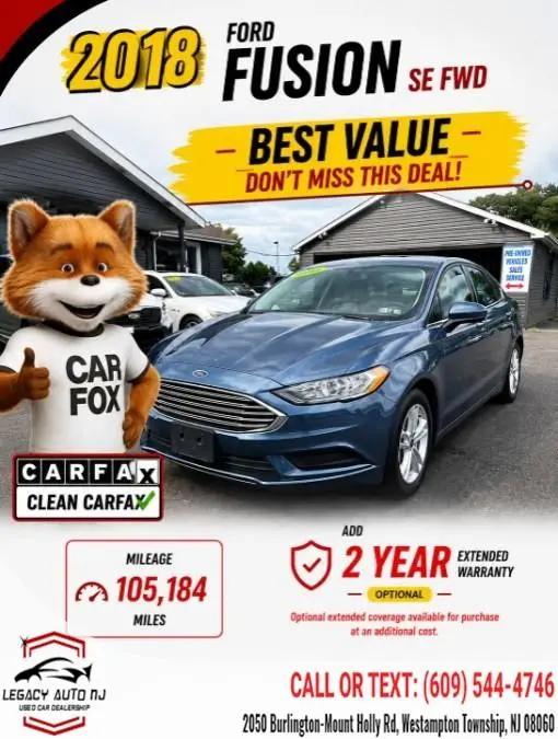 2018 Ford Fusion SE for sale in Westampton Township, NJ