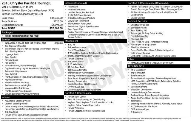 2018 Chrysler Pacifica Touring L