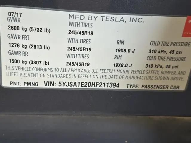 2017 Tesla Model S 75D