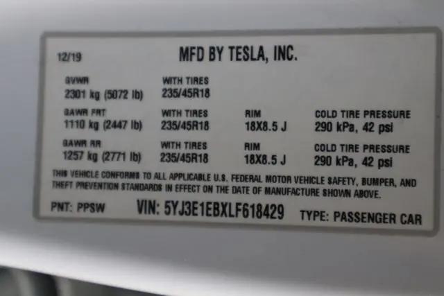 2020 Tesla Model 3 Long Range Dual Motor All-Wheel Drive