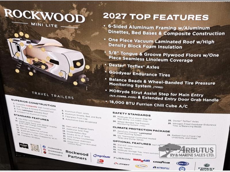 2027 Forest River Rockwood Mini Lite 2524FBT TRAVEL TRAILER