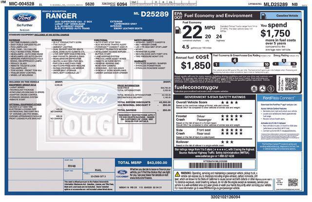 2021 Ford Ranger LARIAT