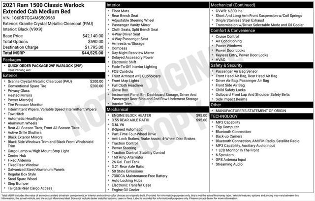 2021 Ram 1500 Warlock Quad Cab 4x4 6'4" Box for sale in FARGO, ND