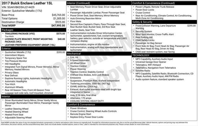 2017 Buick Enclave Leather for sale in FARGO, ND