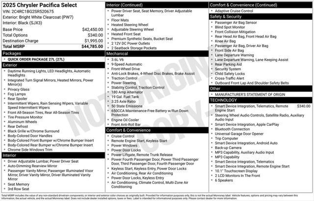 2025 Chrysler Pacifica Select