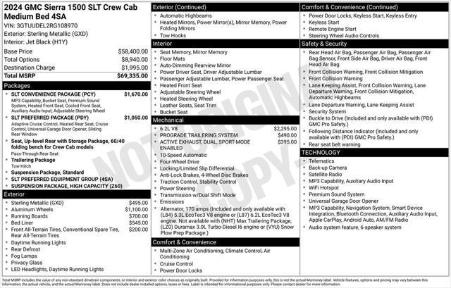 2024 GMC Sierra 1500 4WD Crew Cab Standard Box SLT for sale in FARGO, ND