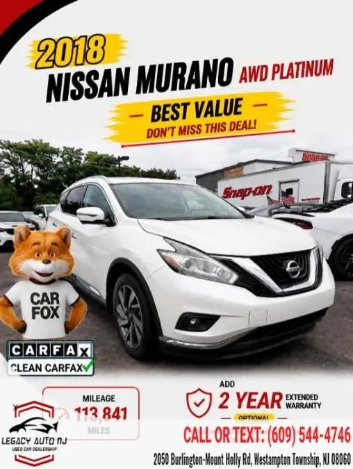 2018 Nissan Murano Platinum for sale in Westampton Township, NJ