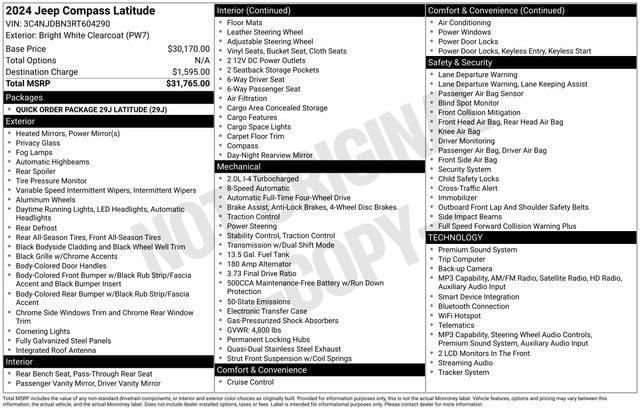 2024 Jeep Compass Latitude 4x4