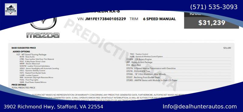 2004 Mazda RX-8 6 Speed Manual for sale in Stafford, VA