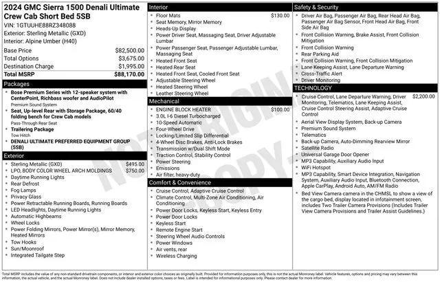 2024 GMC Sierra 1500 4WD Crew Cab Short Box Denali Ultimate for sale in Marshfield, WI