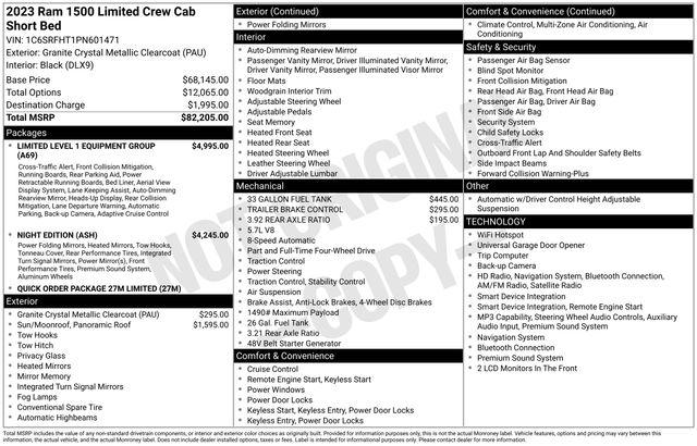 2023 Ram 1500 Limited Crew Cab 4x4 5'7" Box