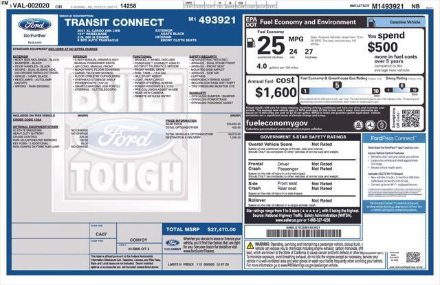 2021 Ford Transit Connect XL Cargo Van
