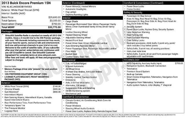 2013 Buick Encore Premium for sale in El Dorado Springs, MO