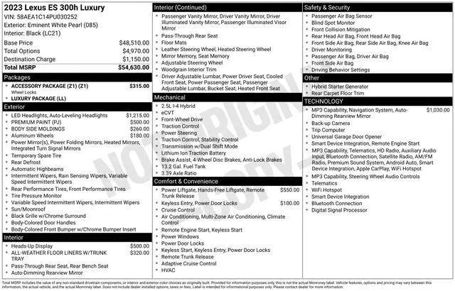 2023 Lexus ES 300h Luxury for sale in Dayton, OH
