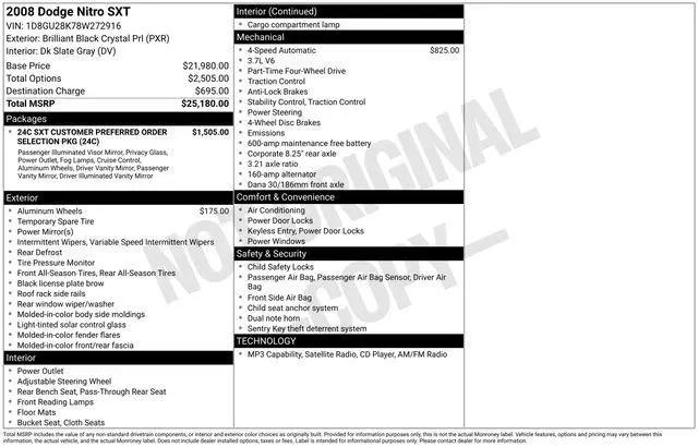 2008 Dodge Nitro SXT for sale in Lansing, MI