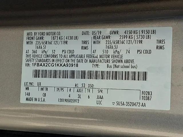 2019 Ford Transit XLT