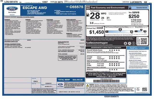 2020 Ford Escape SE for sale in Norwalk, OH