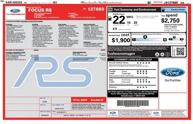 2018 Ford Focus RS