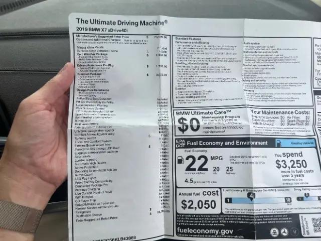 2019 BMW X7 xDrive40i