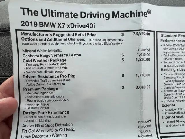 2019 BMW X7 xDrive40i