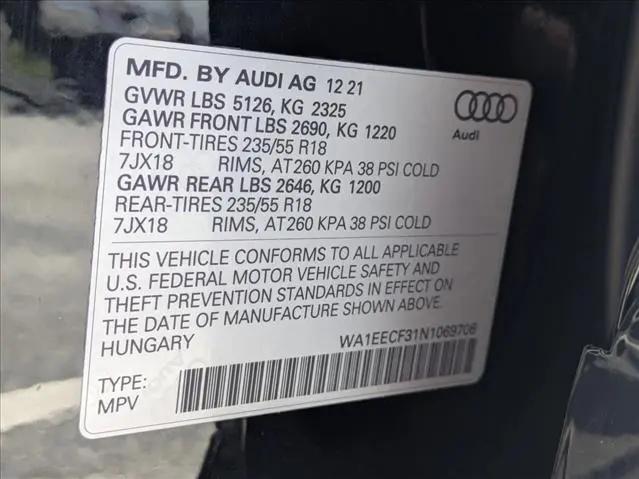 2022 Audi Q3 Premium Plus 45 TFSI S line quattro Tiptronic