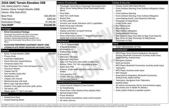 2026 GMC Terrain AWD Elevation for sale in Grand Prairie, TX