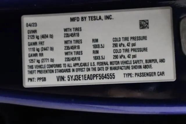 2023 Tesla Model 3 Rear-Wheel Drive