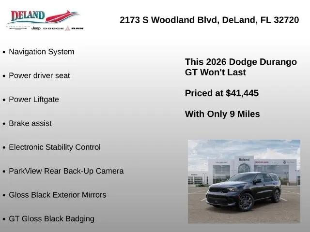 2026 Dodge Durango GT RWD