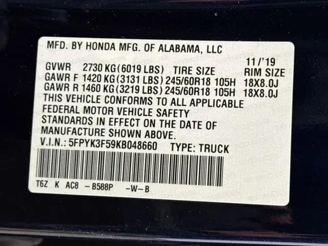 2019 Honda Ridgeline RTL