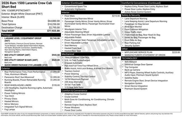 2026 Ram 1500 Laramie Crew Cab 4x4 57 Box