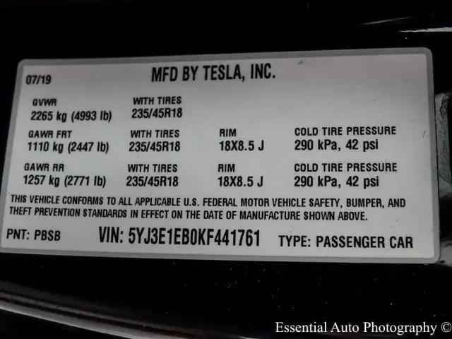 2019 Tesla Model 3 Long Range