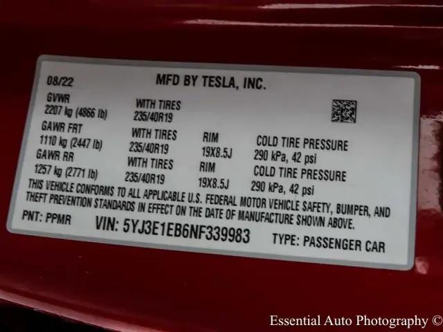 2022 Tesla Model 3 Long Range Dual Motor All-Wheel Drive