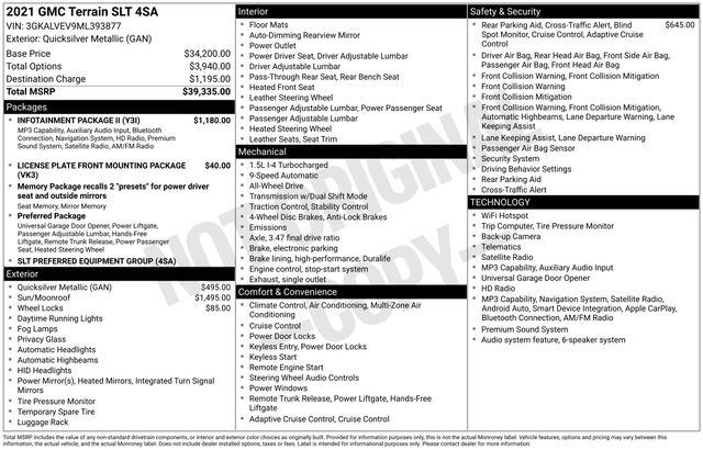 2021 GMC Terrain AWD SLT for sale in Somersworth, NH
