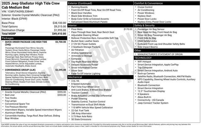 2025 Jeep Gladiator Sport for sale in Somersworth, NH